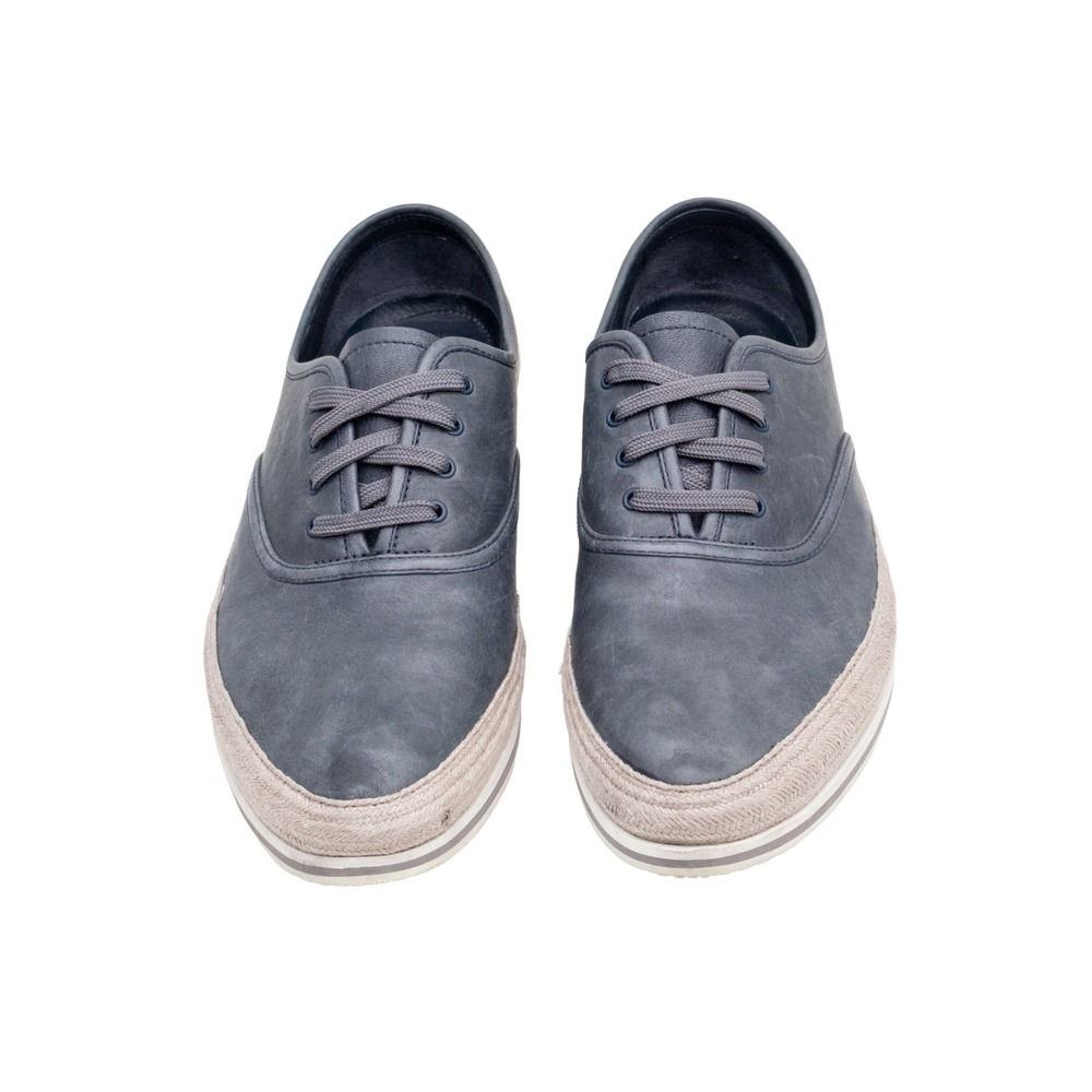 $790 PRADA Aged Leather ESPADRILLE HYBRID Navy  SNEAKERS EU 41 UK 8.5 US 9.5 - Picture 6 of 12